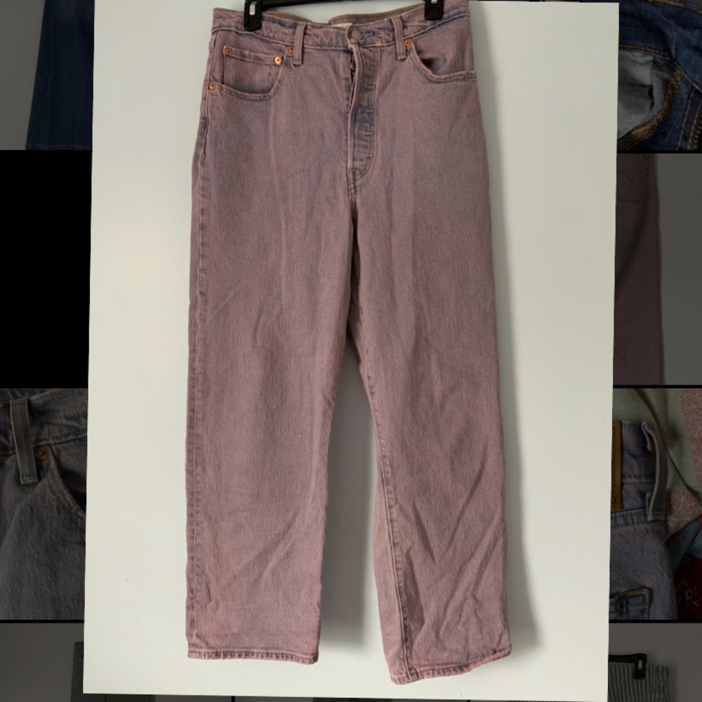 Free People Levi's purple ribcage straight